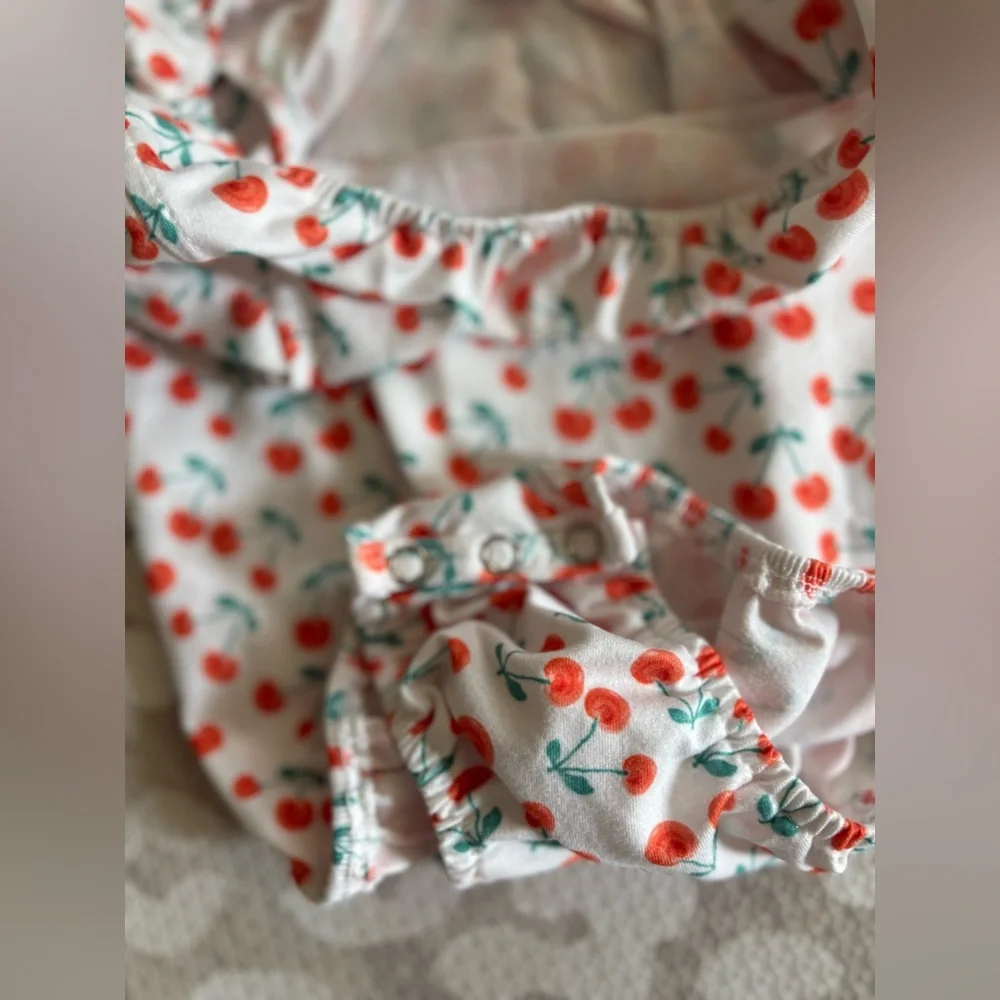 Baileys Blossoms 4T girls cherry bodysuit - Picture 5 of 5